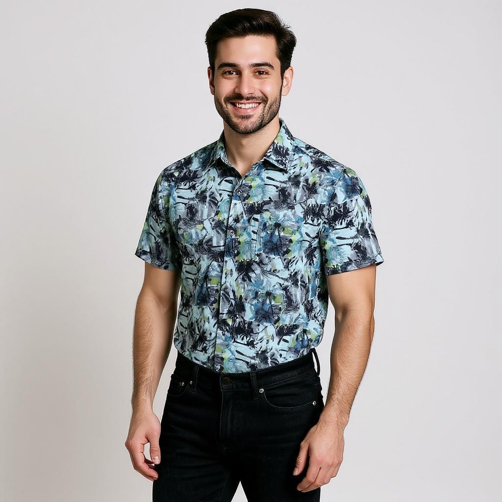 100% Viscose Woven Men Shirt