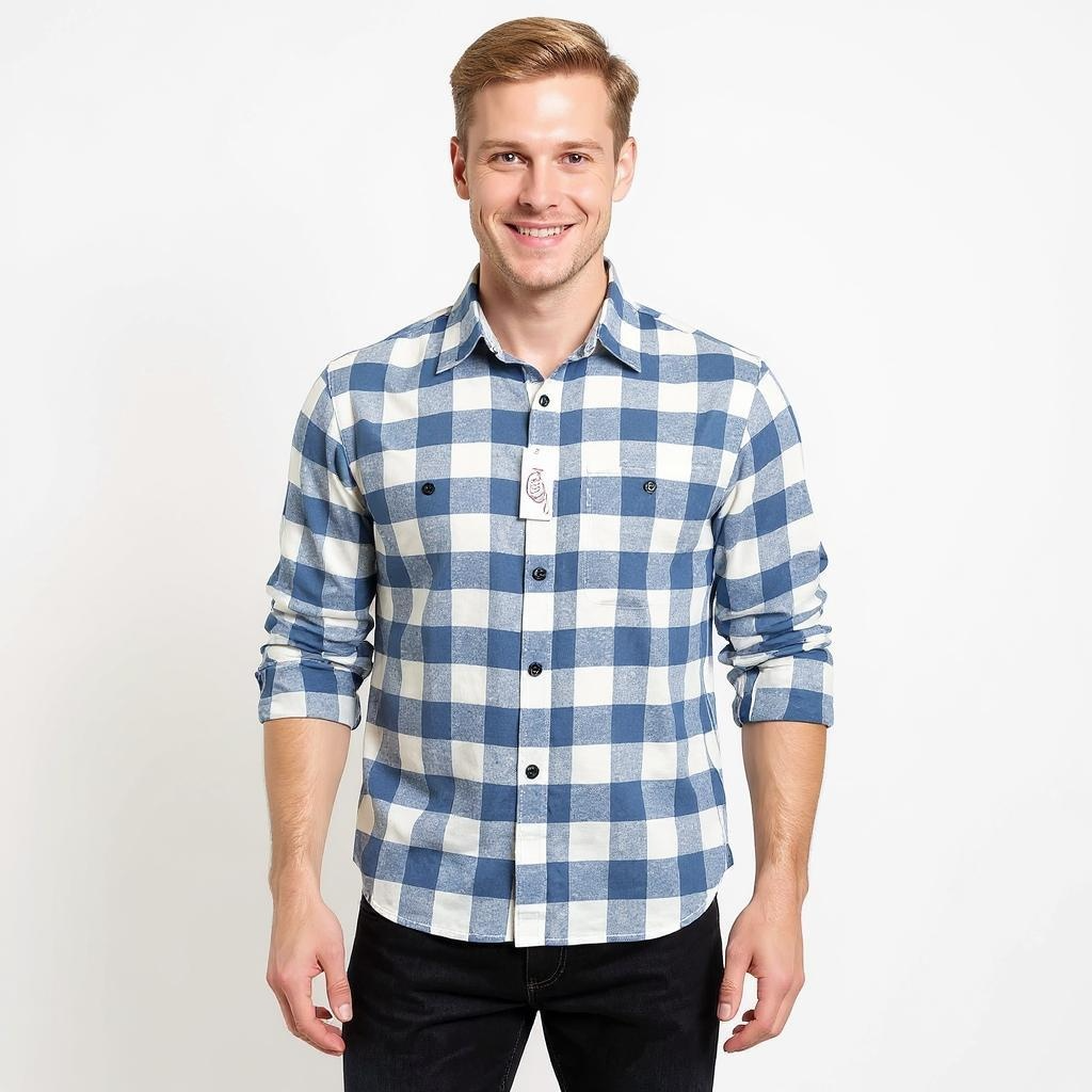 Men’s Woven Long Sleeve Flannel Shirt – BUY 1 GET 1 50% OFF
