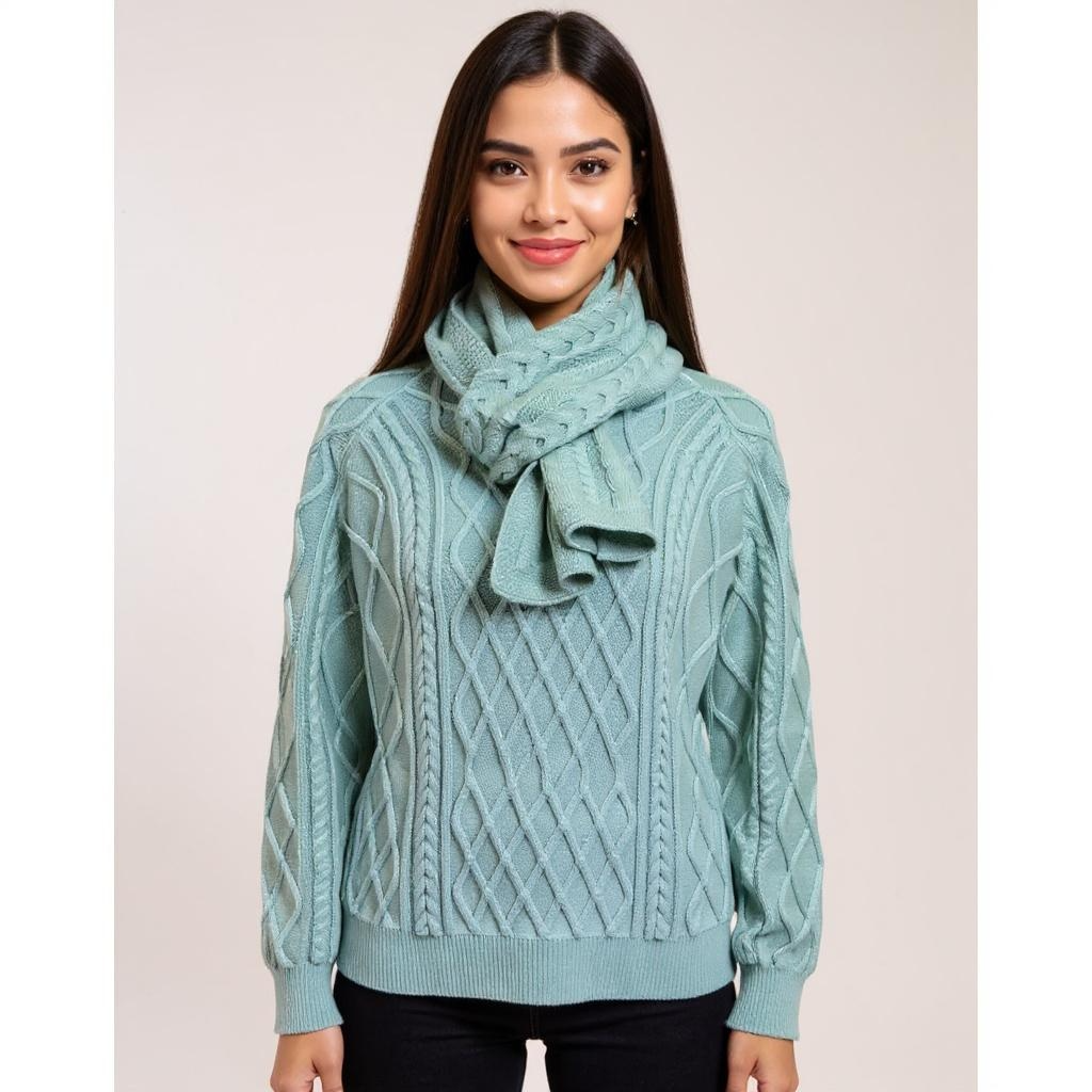 Cozy Knit Scarf – Pista