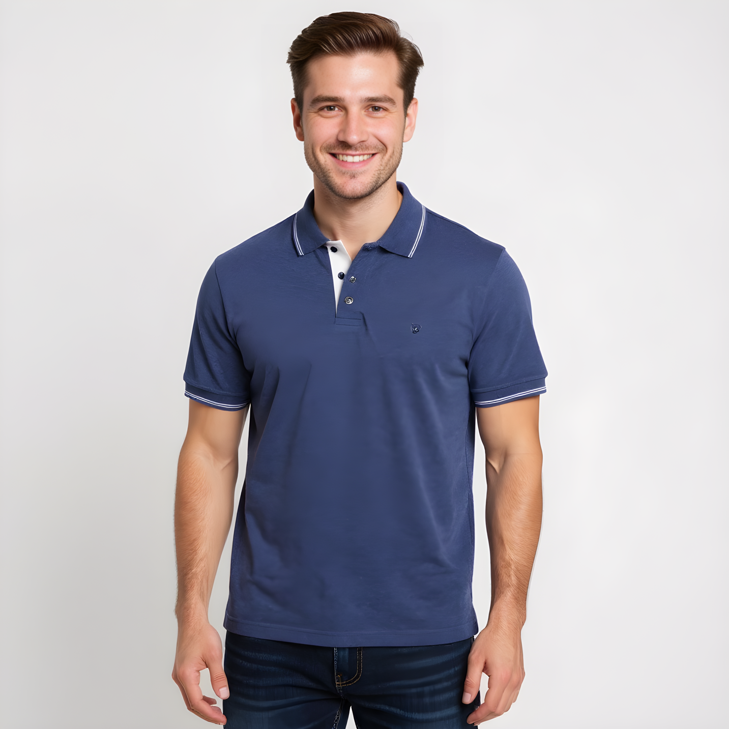 Men's Classic Blue Polo T-Shirt